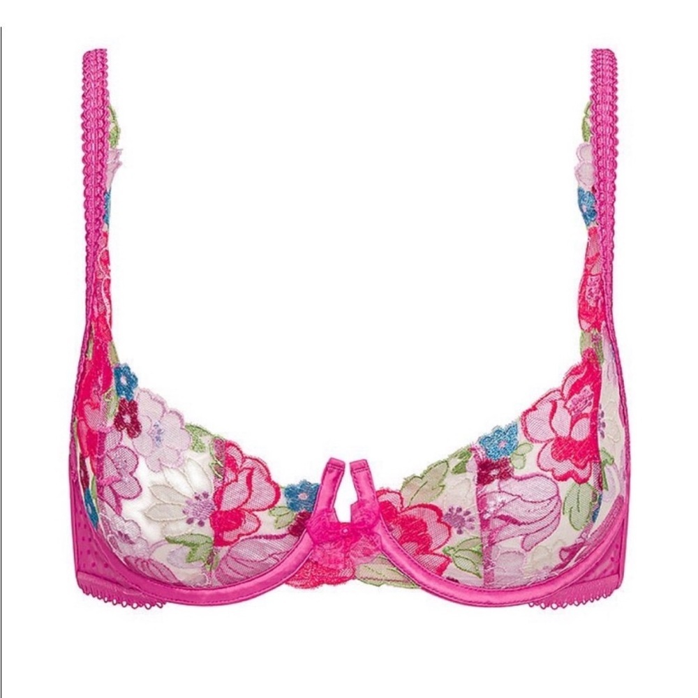 Love & Lemons Luella Underwire Lace Bra XS BNWT Floral Sheer Lingerie Coquette - Picture 2 of 10